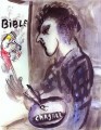 Autoportrait à la palette contemporain Marc Chagall